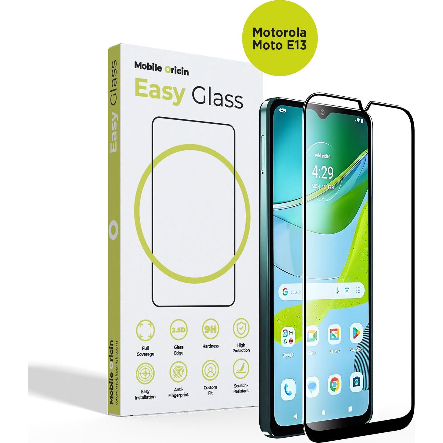 Mobile Origin EasyGlass per Motorola Moto E13 (Motorola Moto E13), Pellicola protettiva smartphone