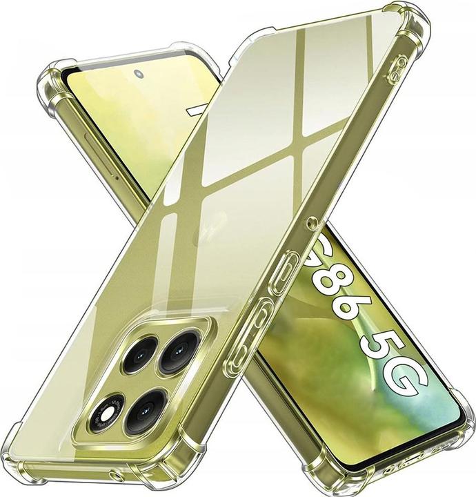 Techsuit - Shockproof Clear Silicone - Motorola Moto G86 - Clear (Motorola Moto G86)