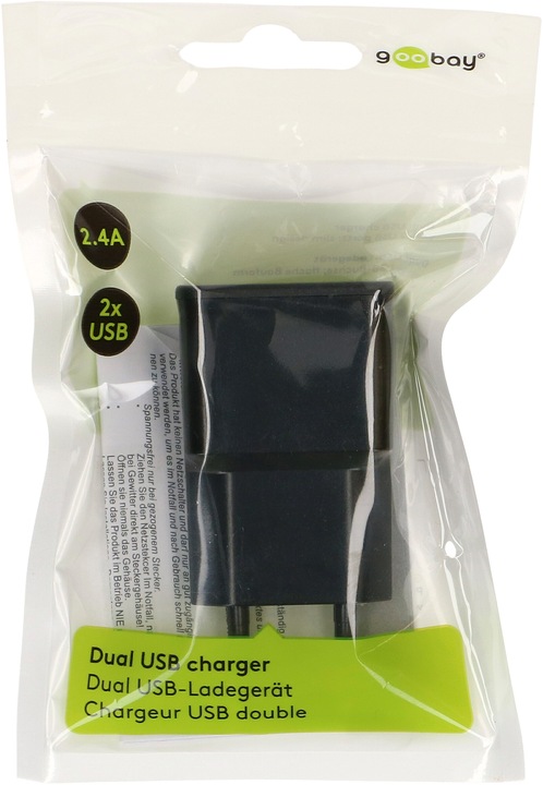 Produktbild Goobay USB-Ladegerät 2-fach (12 W)