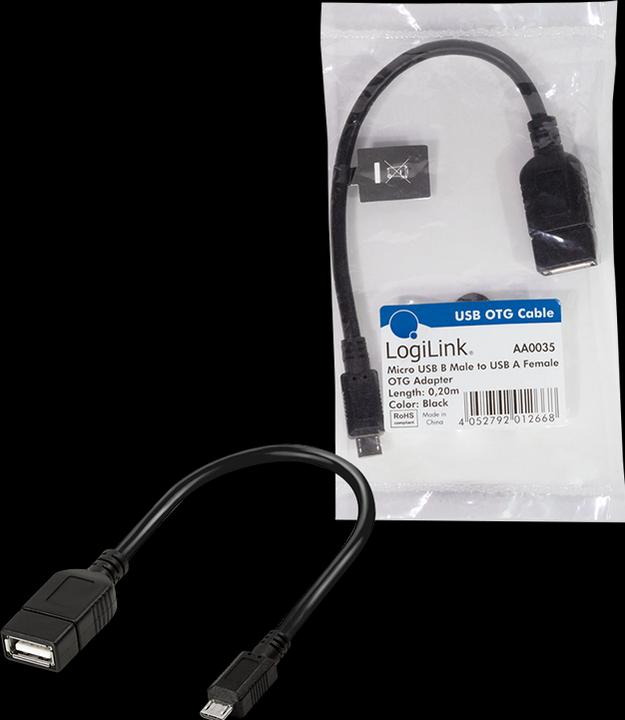 Produktbild LogiLink Usb-Otg (0.20 m, USB 2.0)