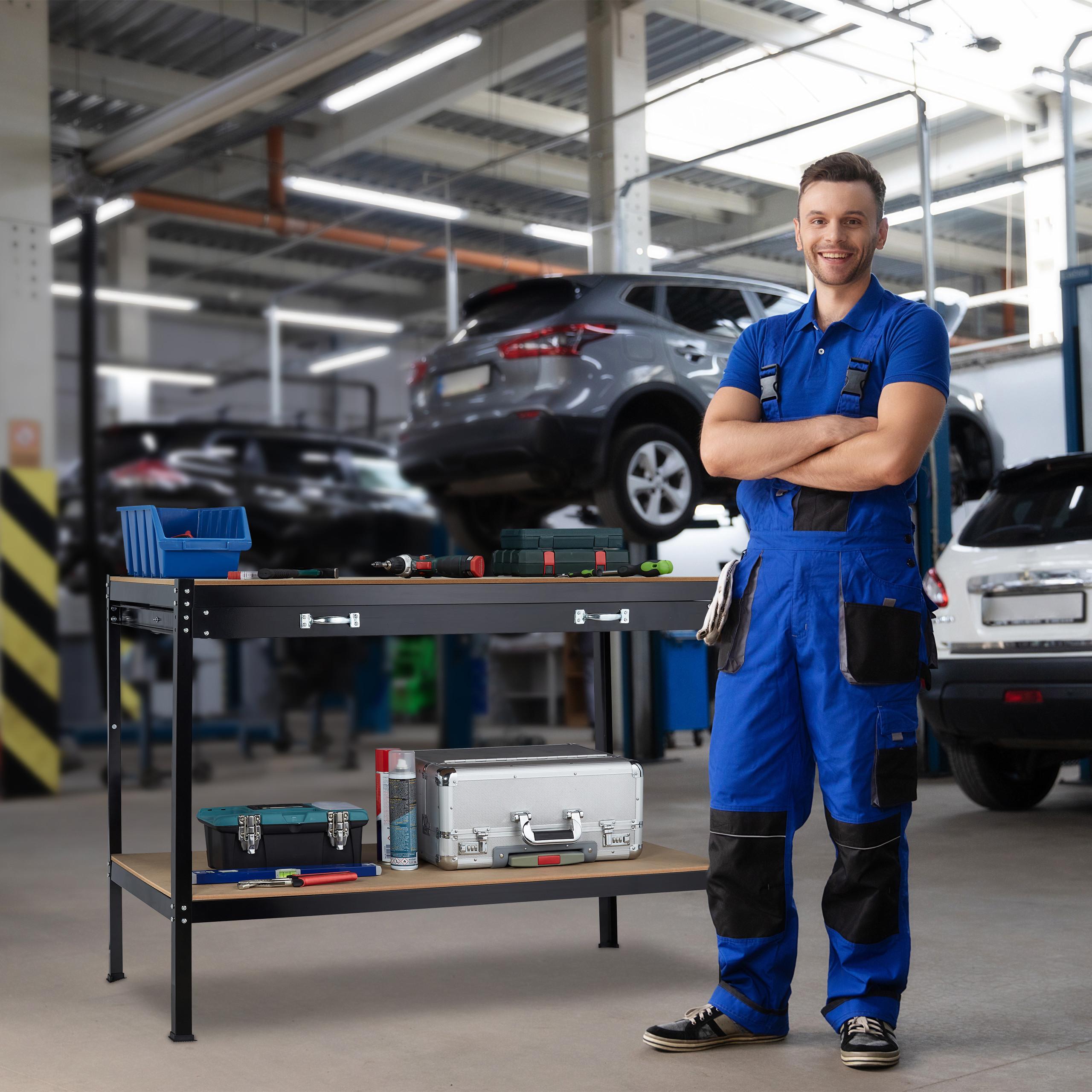 Thumbnail - Relaxdays, Werkbank + Arbeitsbock, Werkbank (60 cm, 120 cm)