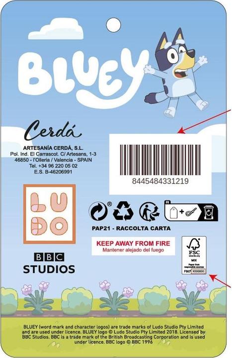 Productafbeelding Disney Regenschirm Bluey Blau PoE 45 cm