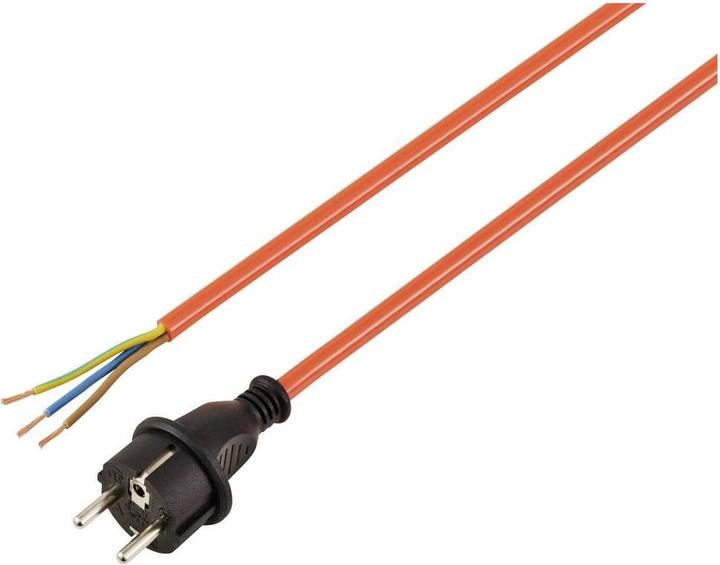 Produktbild Sygonix SY-6978286 Strom Anschlusskabel Orange 5.00 m (5 m)