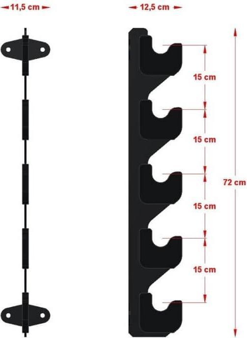 Actual product image ATX Olympic Bar Wall Holder - Gun rack - horizontal