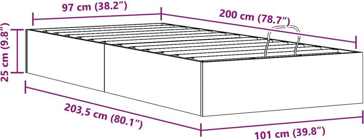 Actual product image vidaXL Aufbewahrungsbett (100 x 200 cm)