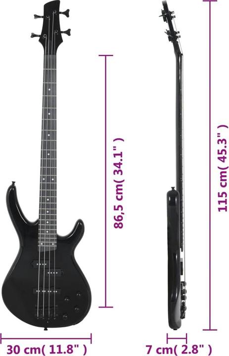 Produktbild vidaXL Bass (E-Bass, Holzwerkstoff, Massives Birkenholz, Pappelholz)