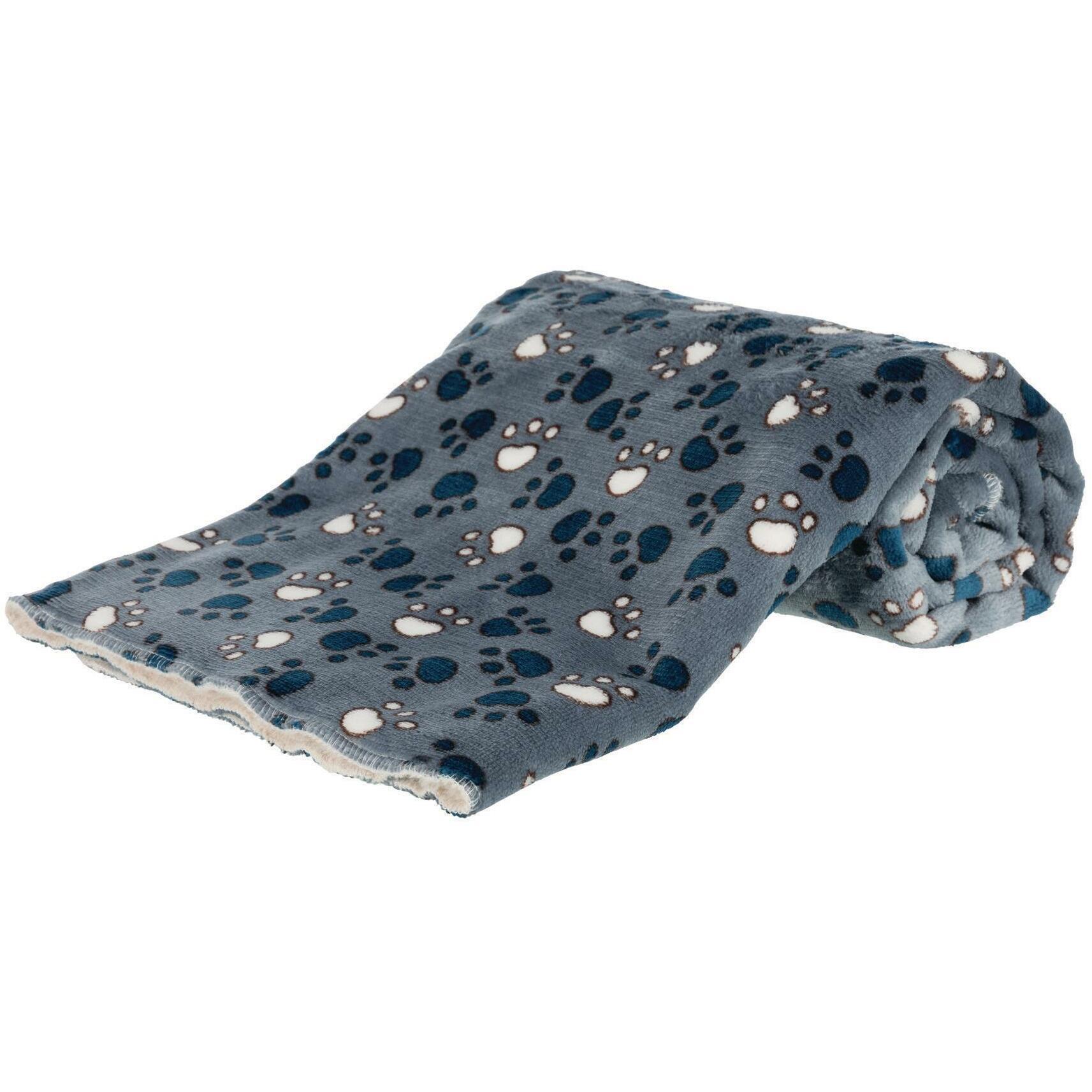 TRIXIE Couverture Tammy 100 x 70 cm - Bleu et beige - Pour chien