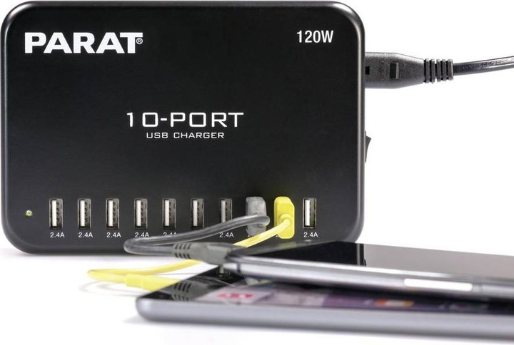 Produktbild Parat Paraproject MC10 Multi Charger für 10x Geräte - USB-Ladefunktion (120 W)