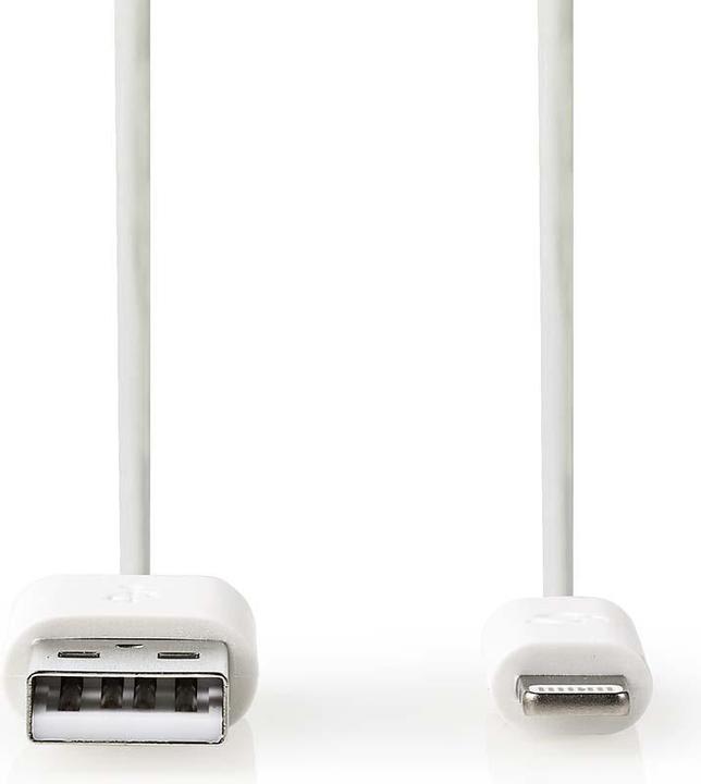Produktbild Nedis USB-Kabel - USB 2.0 - Apple Lightning 8-Pin - A Stecker - 480 Mbps - 12 W - Vergoldet - 2 m (2 m, USB 2.0, 12 W)