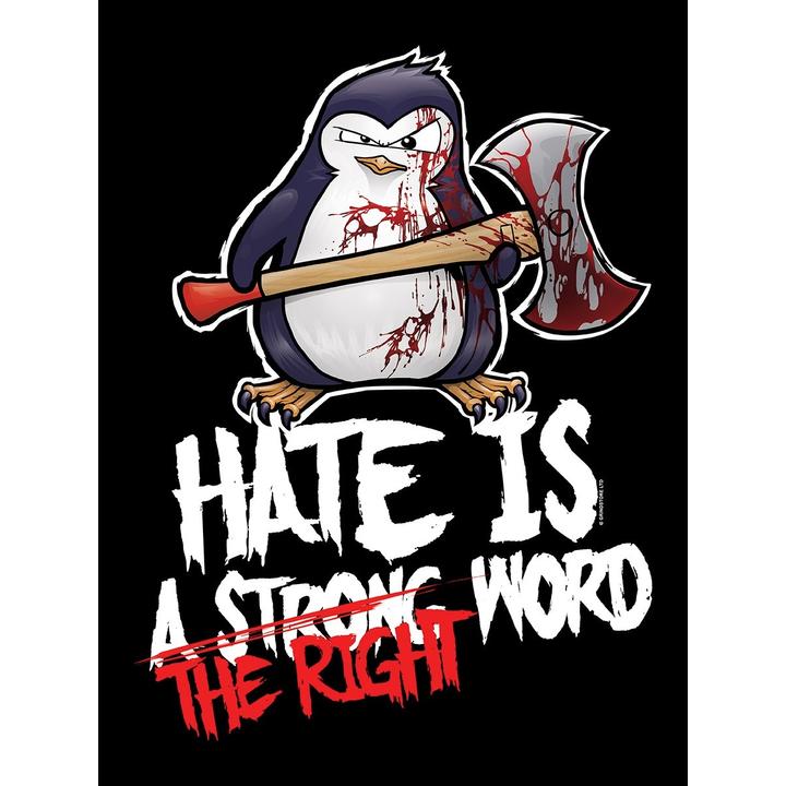 Produktbild Psycho Penguin Hate Is The Right Word Kapuzenpullover (XL)