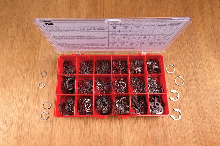 Actual product image RS PRO 450 piece stainless steel circlip kit