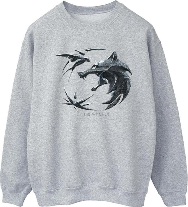 Produktbild Netflix The Witcher Wolf Logo Sweatshirt (L)
