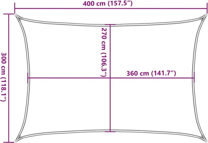 Actual product image VidaXL Sonnensegel (3 x 4 m)