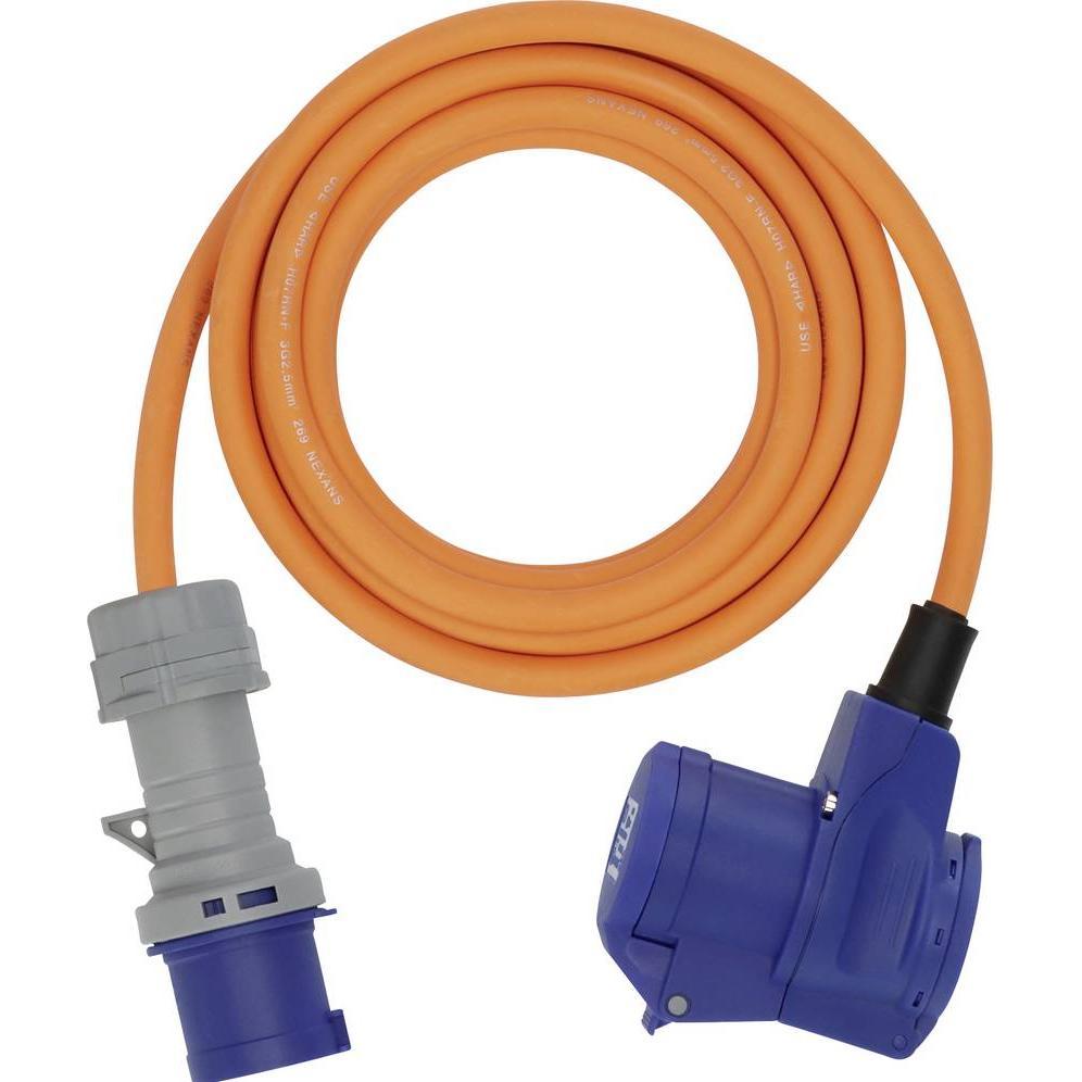 Brennenstuhl, Prolunga, 1167650303 Strom Verlängerungskabel Blau, Schwarz, Grau, Orange 3 (3 m, CEE 16/3)