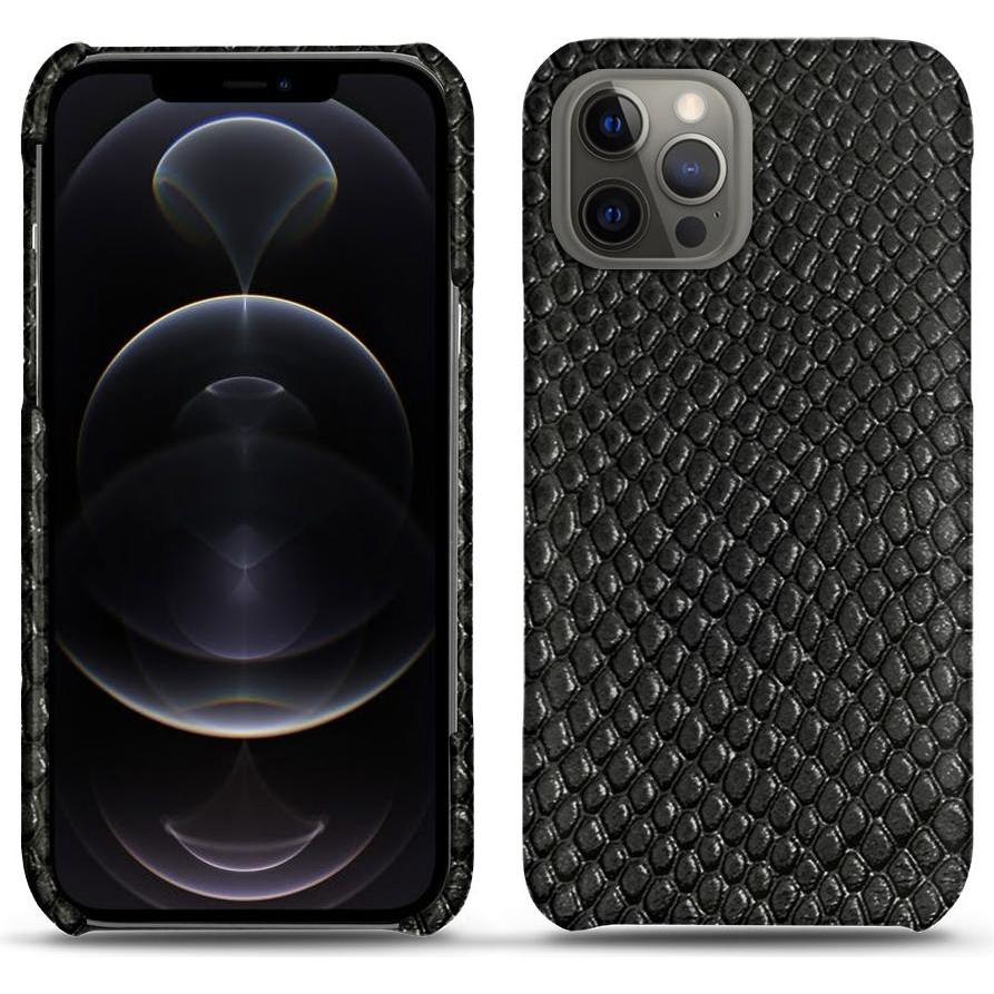 Noreve Lederschutzhülle (Apple iPhone 12 Pro), Smartphone Hülle, Schwarz