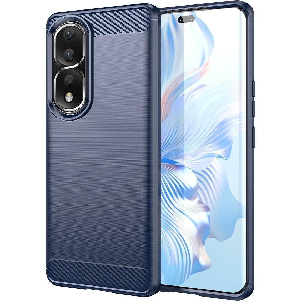 König Design Hülle Handy Schutz für Honor 90 Pro Case Cover Bumper Etuis Carbon Backcover Neu (OnePlus Nord 3), Smartpho...