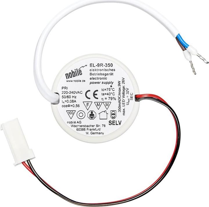 Actual product image Nobile Control gear with 350 mA constant current EL-9R-350 NO-8990600000