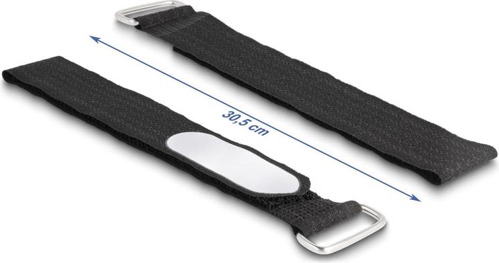 Image du produit Delock Colliers de serrage Velcro Noir 305 mm x 25 mm 5 pièces (Serre-câbles velcro, 305 mm, 5 pcs)