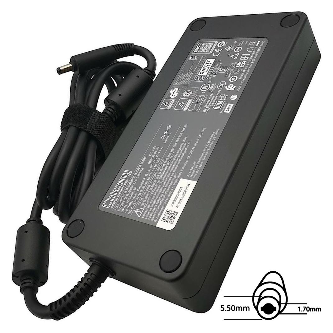 Acer Originaladapter 330W. 1.7x5.5x11, Notebook Netzteil, Schwarz