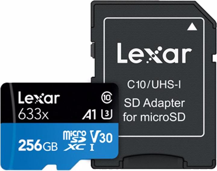 Lexar High-Performance 633x (256 GB, microSD, U3, UHS-I)