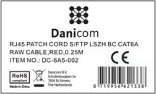 Produktbild Dsit CAT 6a Netzwerkkabel LSOH (S/FTP, CAT6a, 0.25 m)