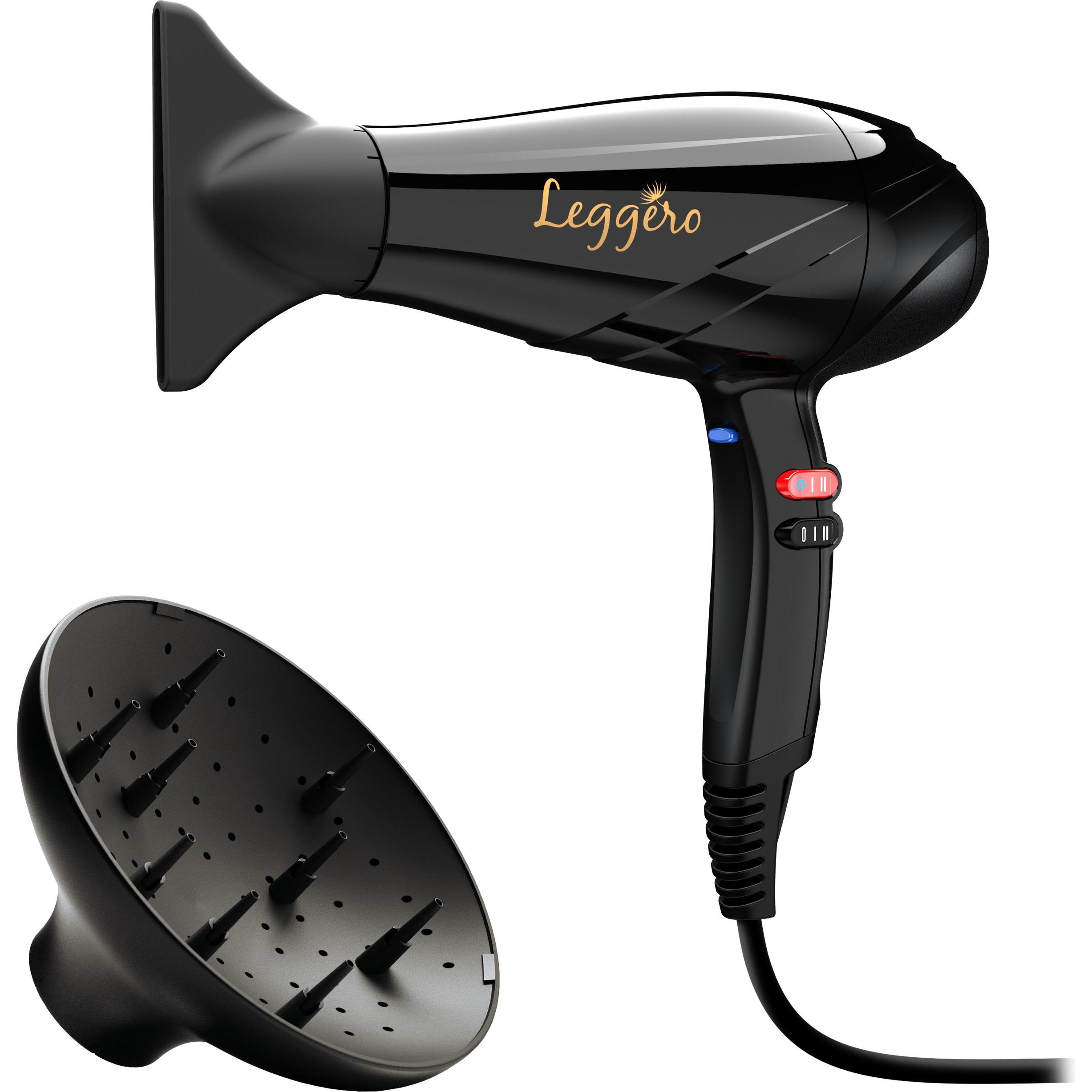 Thumbnail - GAMA, Föhn, GA.MA LEGGERO, Sort, 3 m, 2100 W, 215 mm, 540 g