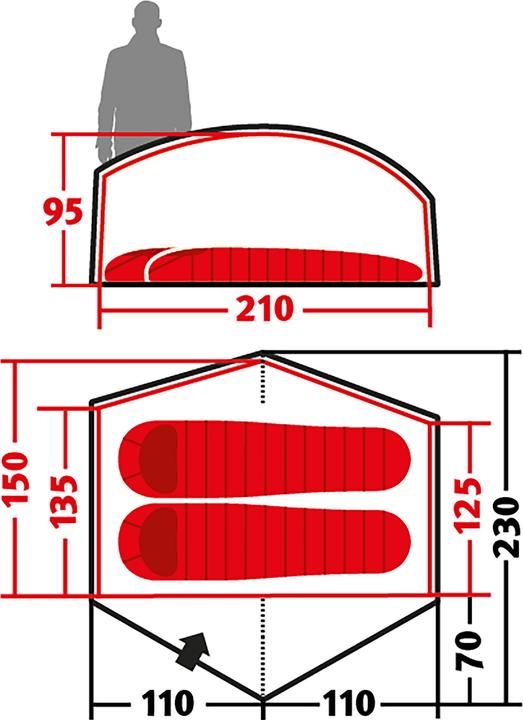 Produktbild Wechsel Donna (Tunnelzelt, 1.90 kg, 2 Personen)