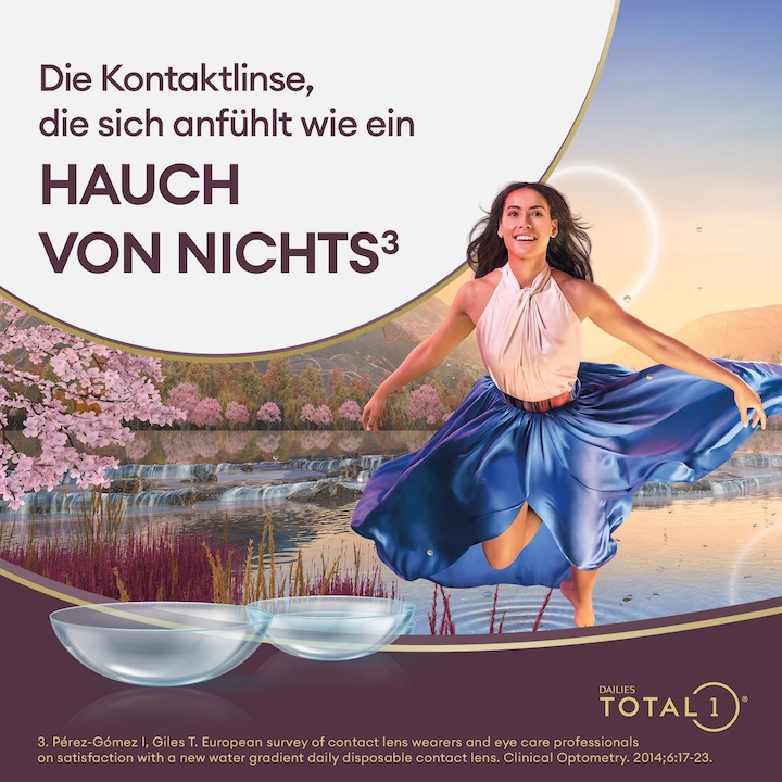Produktbild Dailies Total1 for Astigmatism (30 Stück, Tageslinse, Torisch)