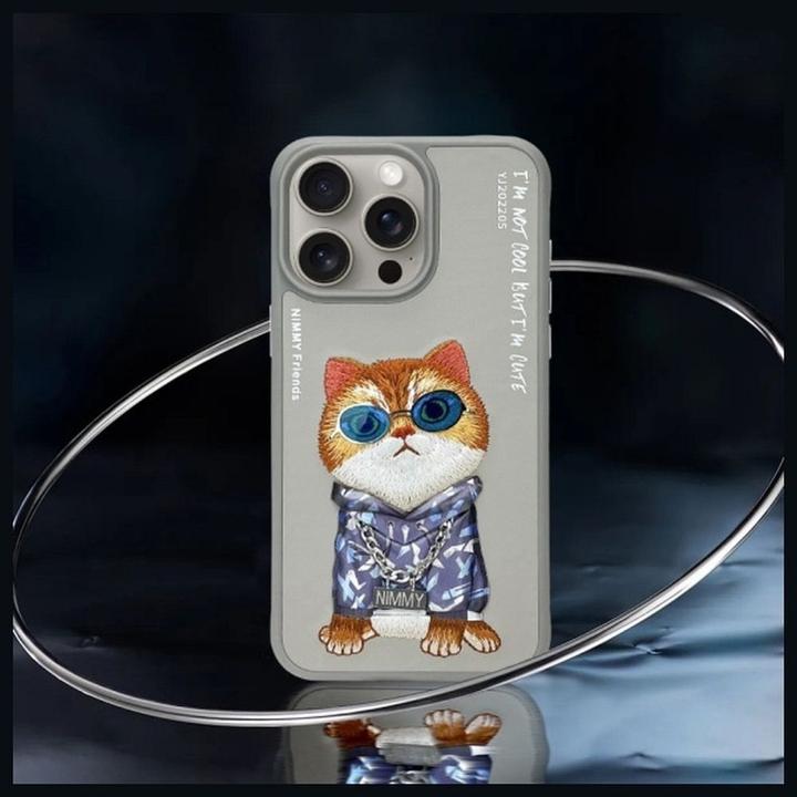 Immagine prodotto Nimmy case iPhone 15 Pro Max 6.7" gray Glasses Cool Cat (Apple iPhone 15 Pro Max)