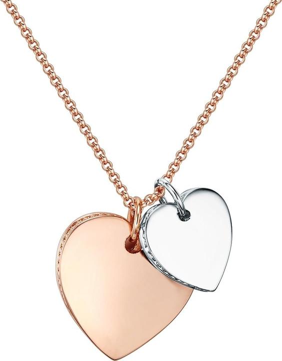 Image du produit Lulu & Jane Collier femme coeur en alliage métal or rose/argent 41,0 cm + 6,0 cm extension - 29685 (Alliage métallique, 41 - 46 cm)