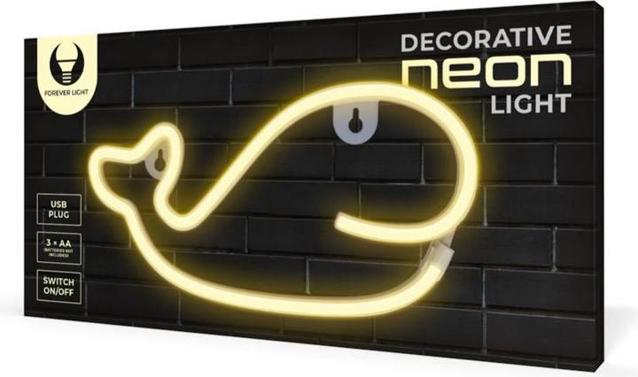 Image du produit Forever Light Néon LED WHALE blanc chaud Bat + USB FLNEO9