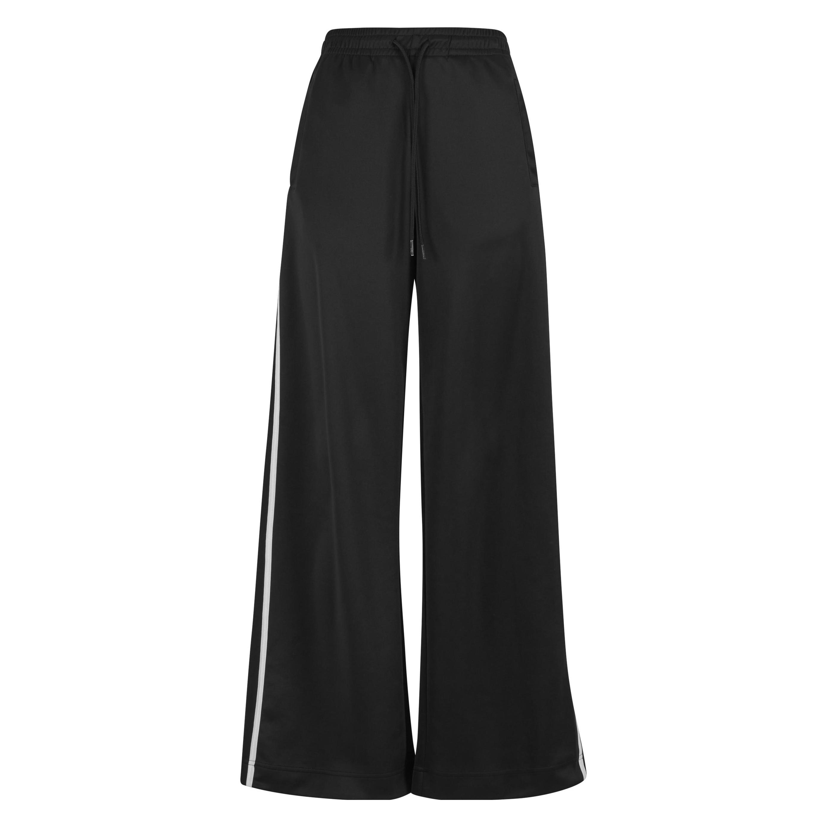 Urban Classics, Damen, Hosen, Ladies Wide Leg Track Pants - 178989, Schwarz, (S)
