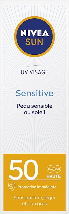 Produktbild NIVEA SUN FACIAL sensitive SPF50 50 ml (Sonnencreme Gesicht, SPF 50, 50 ml)