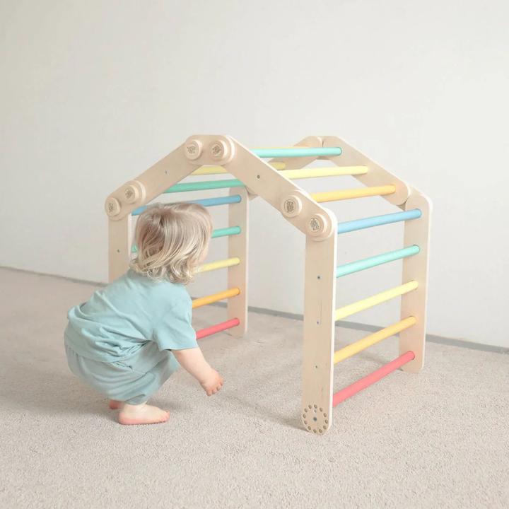 Produktbild Montessori Flexi-Klettergerüst - Set M mit Rutsche - Hell - ® Sport&Gym