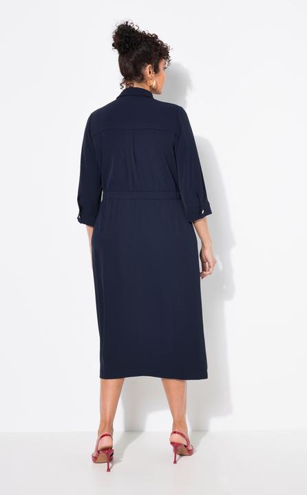 Produktbild Ulla Popken Hemdblusenkleid, Goldknöpfe, Hemdkragen, 3/4-Arm (54)