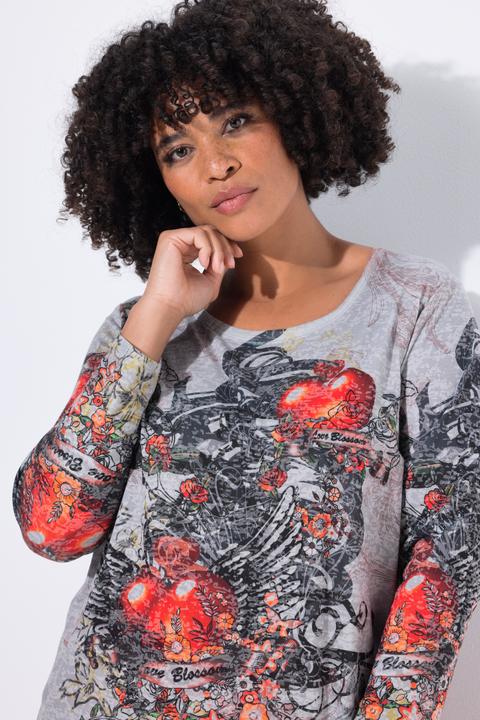 Actual product image Angel of Style T-Shirt, A-Linie, Flügel-Herz-Motiv, Langarm (52)
