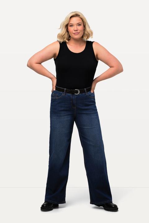 Immagine prodotto Ulla Popken Jeans modello Mary con taglio della gamba ampio, design a cinque tasche e cintura comoda (54)