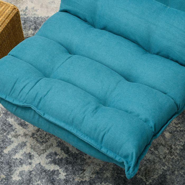 Actual product image Swisshandel24 Floor chair Floor sofa with adjustable backrest, swivelling meditation chair with base, upholstered