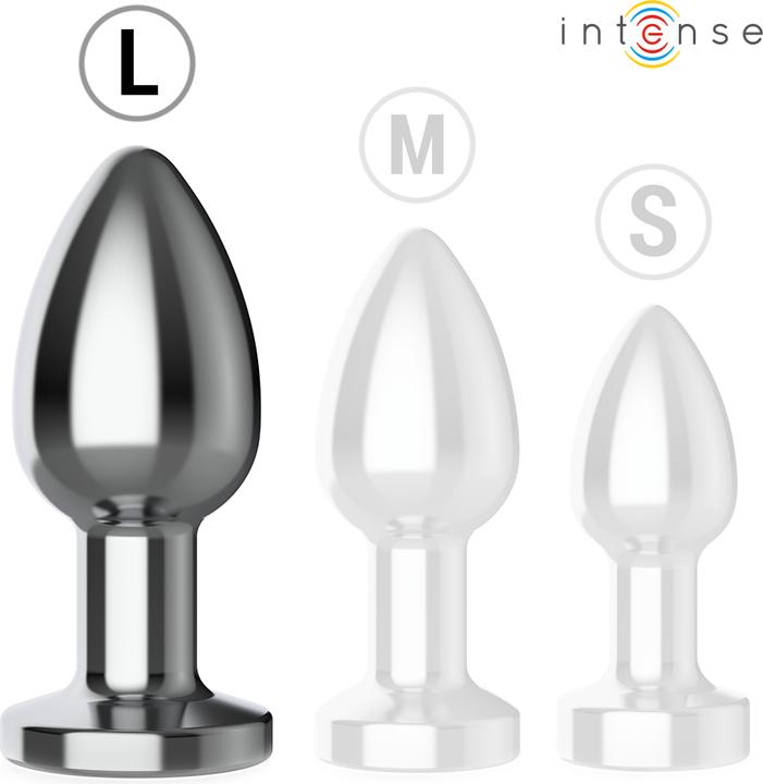 Actual product image Intense - Anal Plug 10 Vibrationen Metall Mit Fernbedienung L