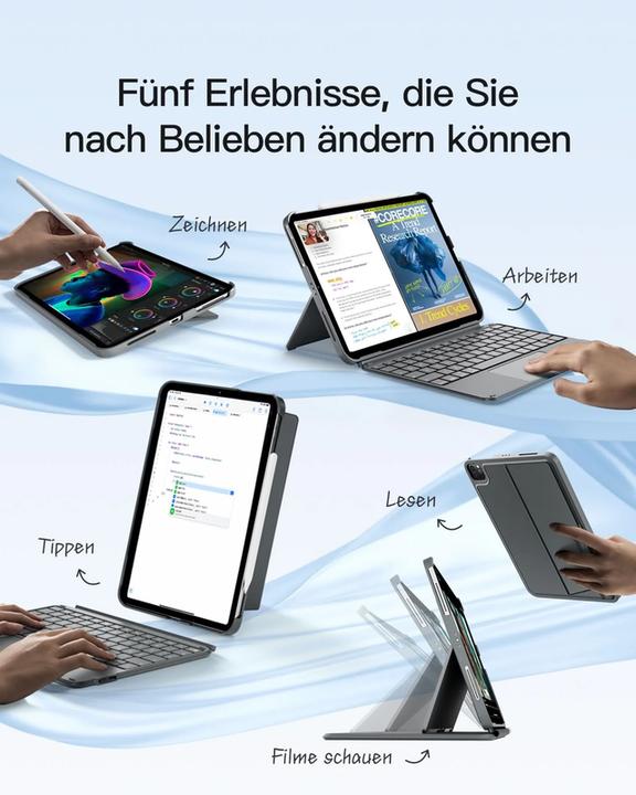 Productafbeelding Inateck Keyboard iPad 04122-11 gray (KB04122-11 gray) (DE)