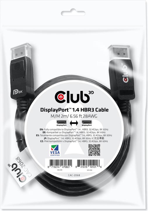 Actual product image Club 3D DisplayPort — DisplayPort (2 m, DisplayPort)