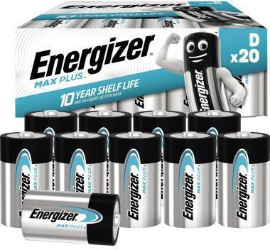 Produktbild Energizer Max Plus (20 Stk., D, 16000 mAh)