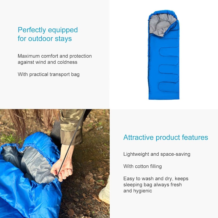 Produktbild Intirilife Schlafsack geeignet für 15 - 20 Grad (200 cm)