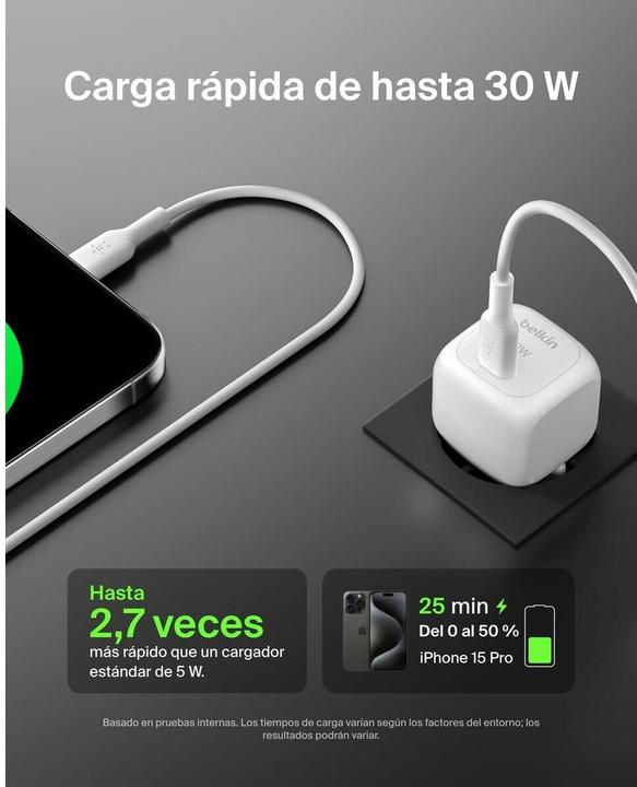Immagine prodotto Belkin BOOST Charge USB-C/USB-C 30WLad.PD,ws+Kab.WCA008kq1MWH-B6 (30 W)