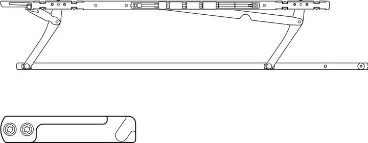Hautau ATRIUM SP komfort Gleitscheren-Set, FFB 901-1250 mm, links, 1 Stk