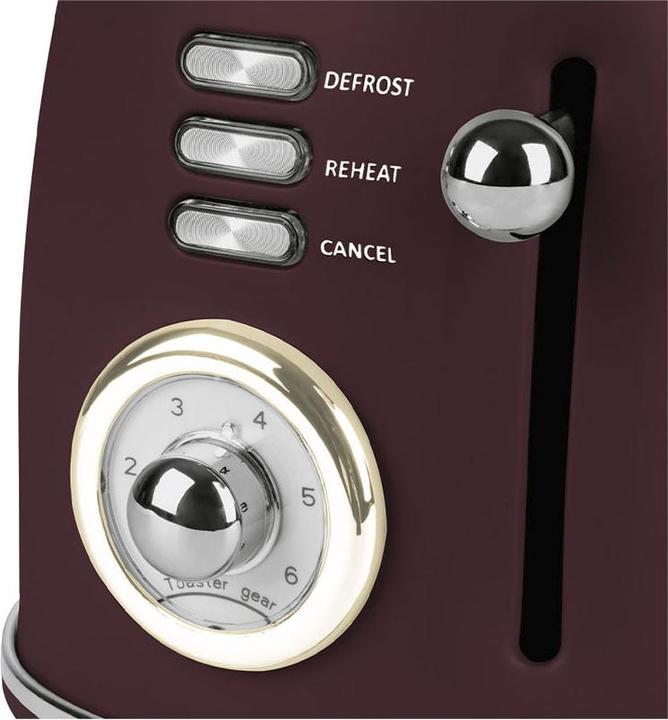 Actual product image BerlingerHaus Toaster with 6 toasting levels, bordeaux