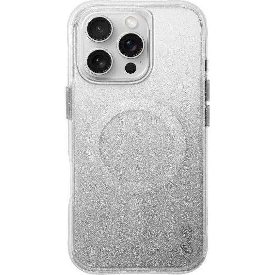 Uniq etui Coehl Lumino iPhone 16 Pro 6.3" Magnetic Charging srebrny/sparkling silver (Apple iPhone 16 Pro), Smartphone H...