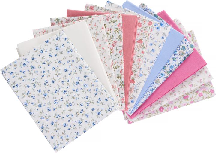 Image du produit Westfalenstoffe Paquet de tissus "Mille Fleurs", 12 tissus de 48 x 48 cm