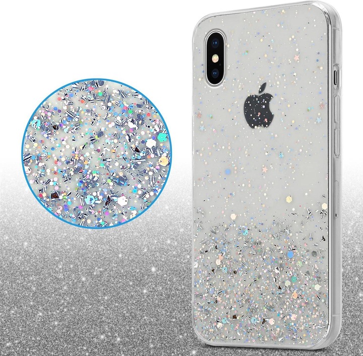 Actual product image Cadorabo TPU cover sparkling glitter (Apple iPhone XS Max)