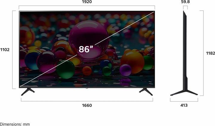 Actual product image LG 86UA75006LA (86", UA75, LED, LCD, 4K, 2025)